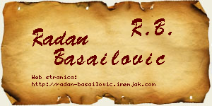 Radan Basailović vizit kartica